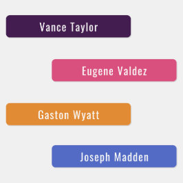 Synthwave Sunset Colors Waterproof Name Labels Etiketten
