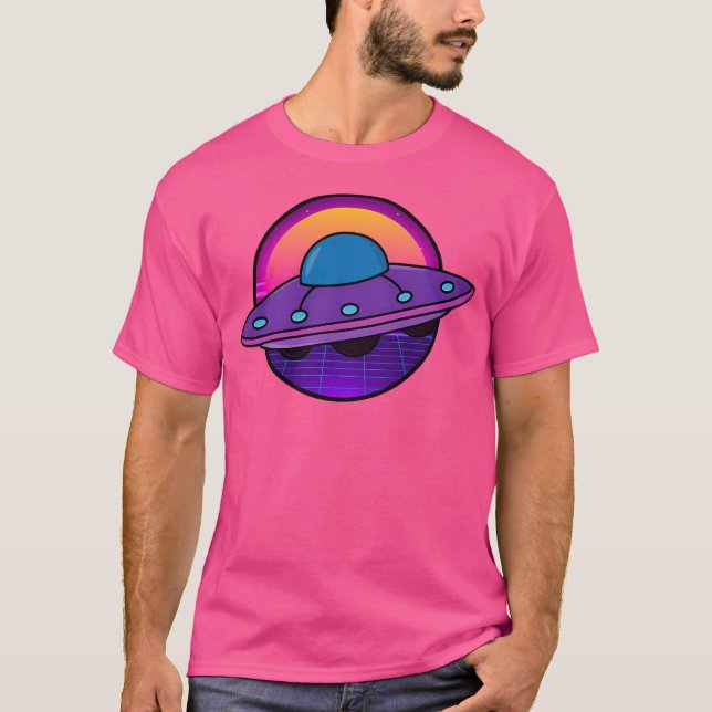 Synthwave Ufo T-Shirt (Vorderseite)