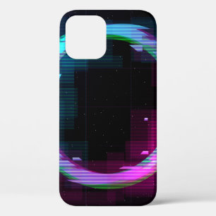 Synthwave Vaporwave Retrowave Glitch Circle mit b Case-Mate iPhone Hülle