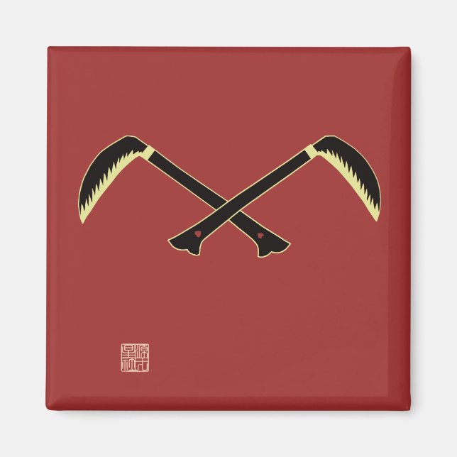 Syoujyouhirasyajigaigamamoyou-Jinbaori Magnet (Vorne)