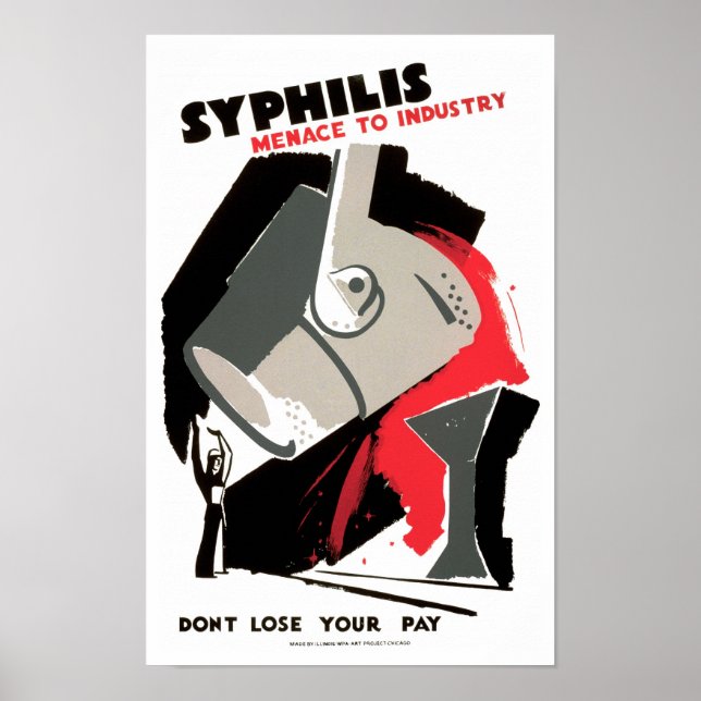 Syphilis ~ Bedrohung der Industrie Poster (Vorne)