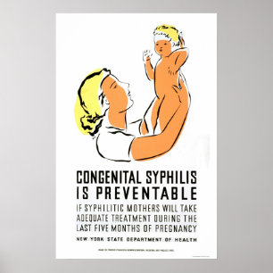 Syphilis ist 1939 WPA vermeidbar Poster