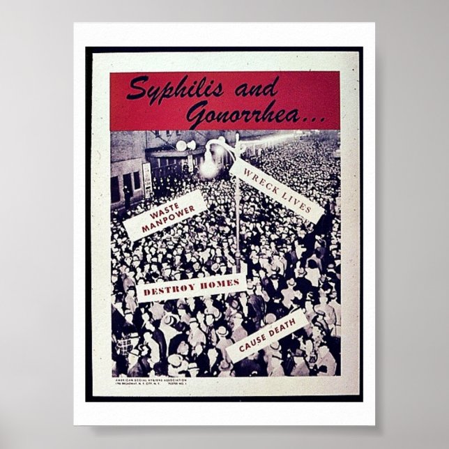 Syphilis und Gonorrhö Poster (Vorne)