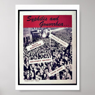 Syphilis und Gonorrhöe Poster