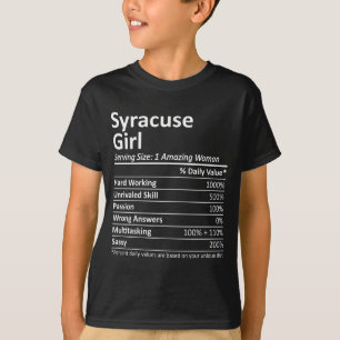 Syracuse Mädchen Ny New York Staat Lustige Stadt H T-Shirt