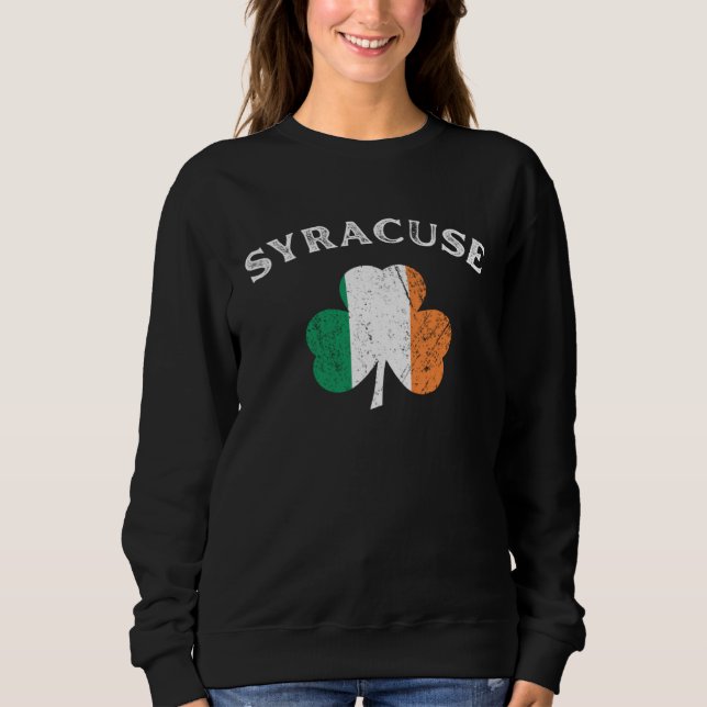 SYRACUSE NEW YORK Irish American Shamrock Badge Sweatshirt (Vorderseite)