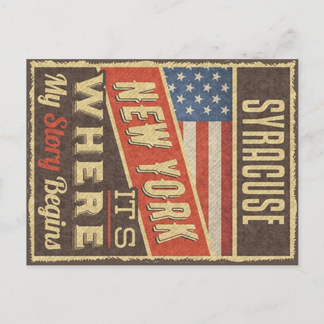 Syracuse New York Postkarte (Vorderseite)
