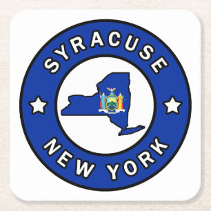 Syracuse New York Rechteckiger Pappuntersetzer
