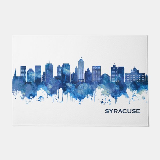 Syracuse USA Skyline Blue Fußmatte (Vorderseite)