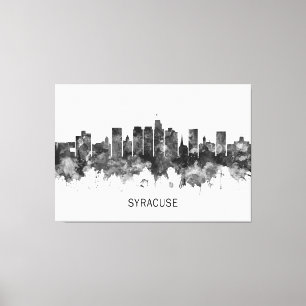 Syracuse USA Skyline BW Leinwanddruck
