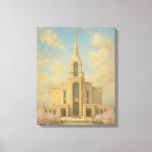 Syracuse Utah Temple Painting™ LDS Wall Art Leinwa Leinwanddruck (Vorderseite)