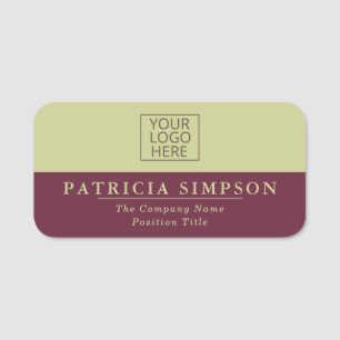 Syrah Red & Pistachio Yellow: Balance und Harmonie Namensschild