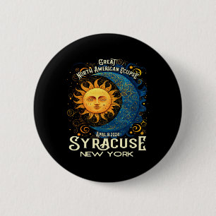 Syrakus New York 2024 Total Solar Eclipse Celesti Button