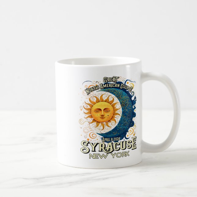 Syrakus New York 2024 Total Solar Eclipse Celesti Kaffeetasse (Rechts)