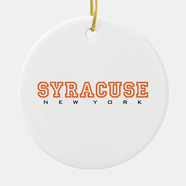 Syrakus, New York - Buchstaben Keramik Ornament (Vorne)