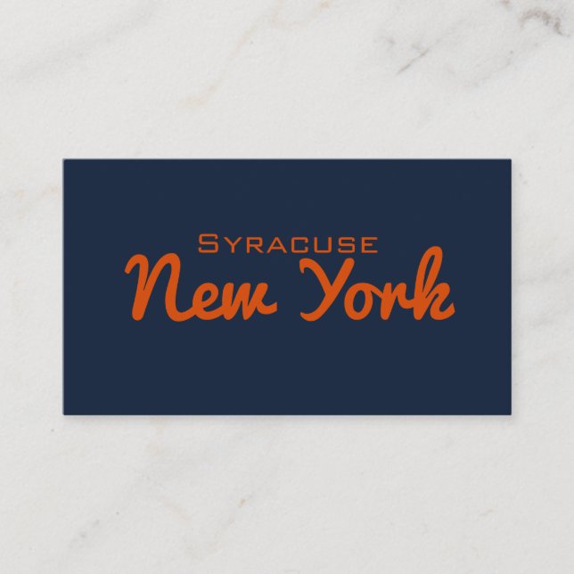 Syrakus, New York Business Card Visitenkarte (Vorderseite)