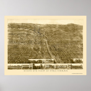 Syrakus, NY Panoramic Map - 1868 Poster