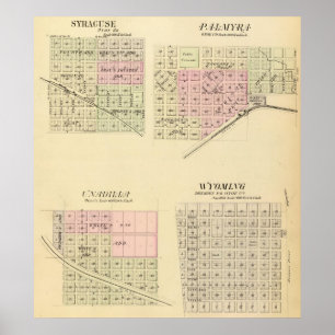 Syrakus, Palmyra, Unadilla, Wyoming, Nebraska Poster