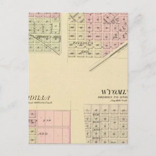 Syrakus, Palmyra, Unadilla, Wyoming, Nebraska Postkarte