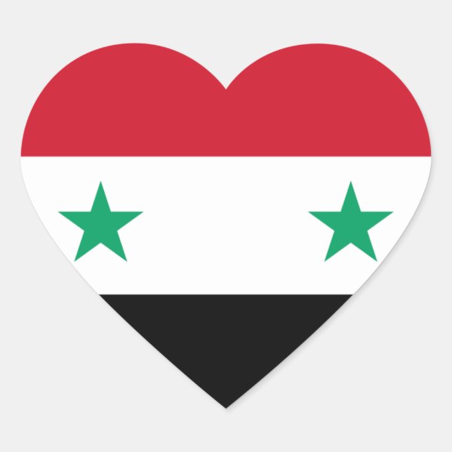 Syria Herz-Aufkleber (Vorderseite)