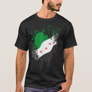 Syria Revolution Green Syrian Flag Free Syria  T-Shirt