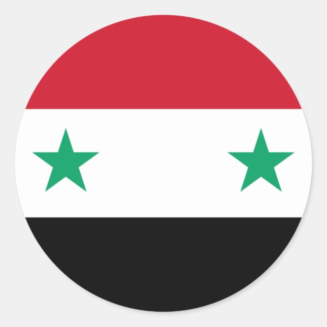 Syria Runder Aufkleber (Vorderseite)