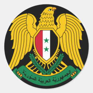 Syria Wappen Runder Aufkleber