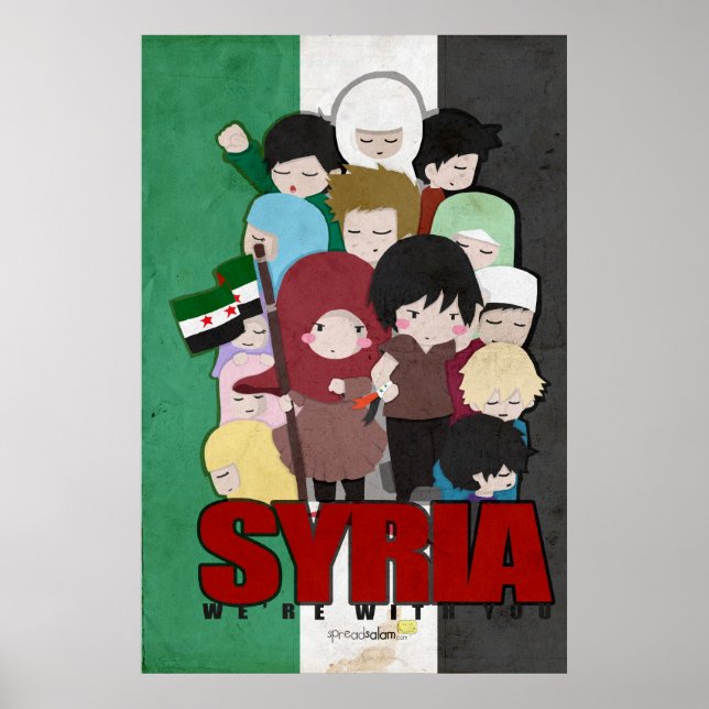 SYRIA - Wir sind bei Ihnen Poster (Vorne)