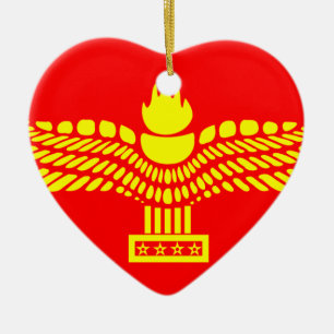Syriac aramäische Leute, Syrien-Flagge Keramik Ornament