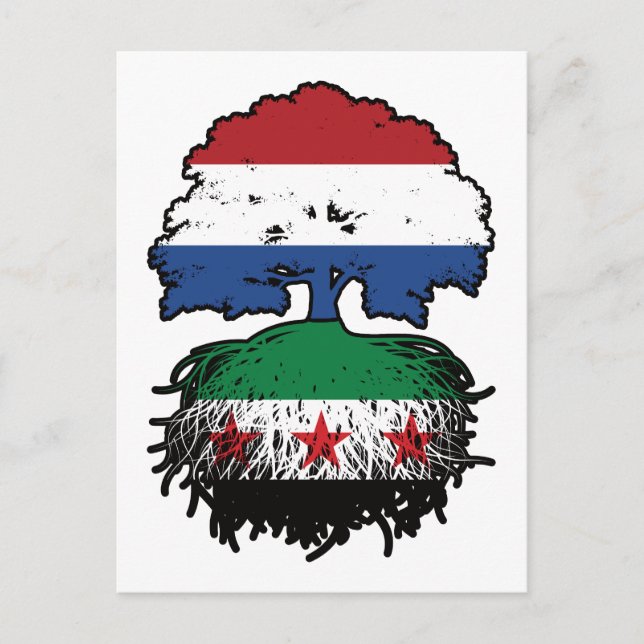 Syrian Dutch Roots and Crown Tree Postkarte (Vorderseite)