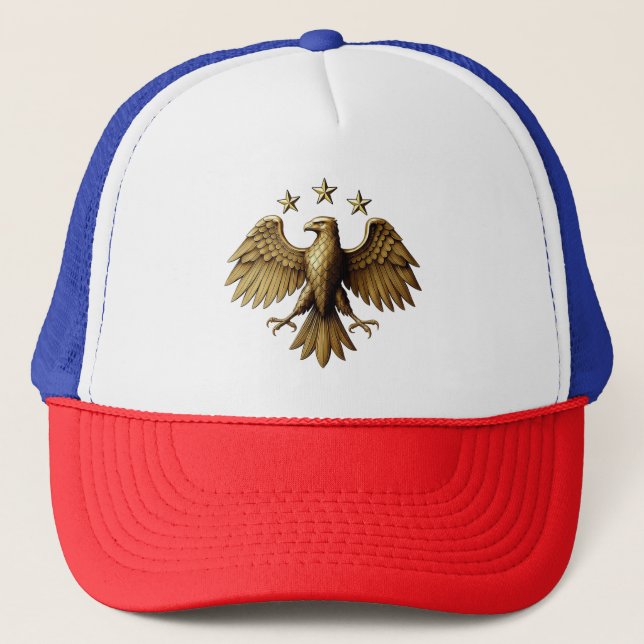 Syrian Modern Identity Eagle Emblem T-Shirt Truckerkappe (Vorderseite)