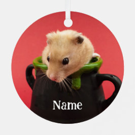 Syrian Pet Hamster - Standard Hamster - Teddy Bear Ornament Aus Metall