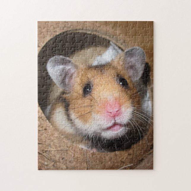 Syrian Pet Hamster - Standard Hamster - Teddy Bear Puzzle (Vertikal)