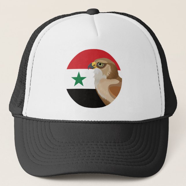 Syricon Syrian National Animal Flag Truckerkappe (Vorderseite)