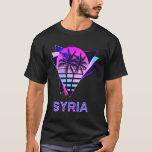 Syrien 80er Palm Tree Retro Vintag syrisches Souve T-Shirt