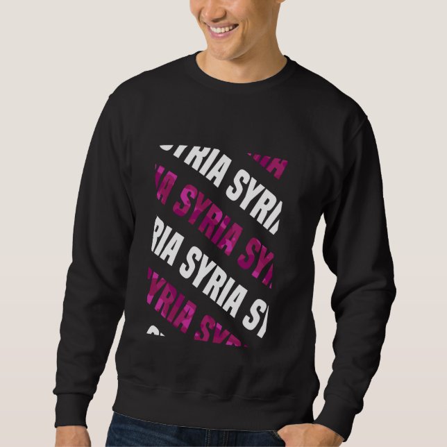 Syrien Camouflage Pattern Pink Camouflage Sweatshirt (Vorderseite)