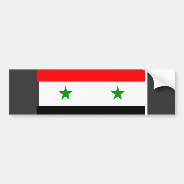 Syrien-Flagge Autoaufkleber (Vorne)