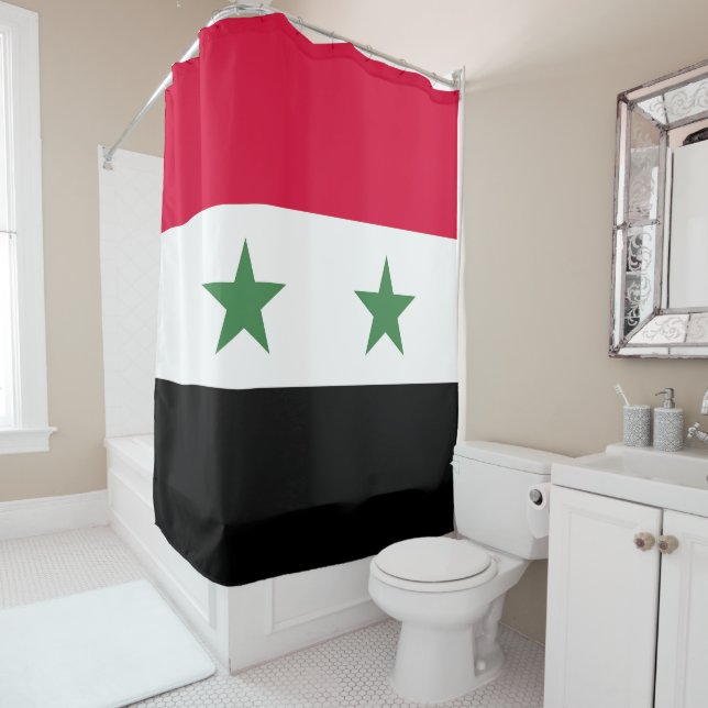 Syrien-Flagge Duschvorhang (Beispiel)