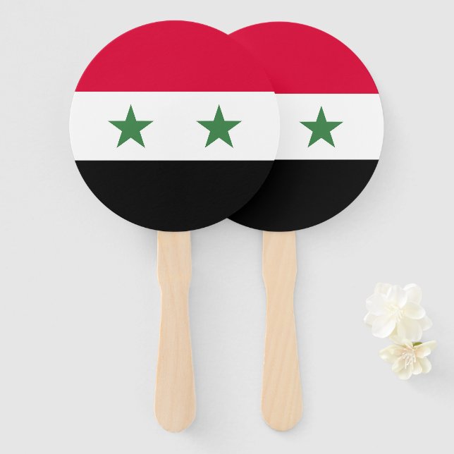 Syrien-Flagge Fächer (Vorne und Hinten)