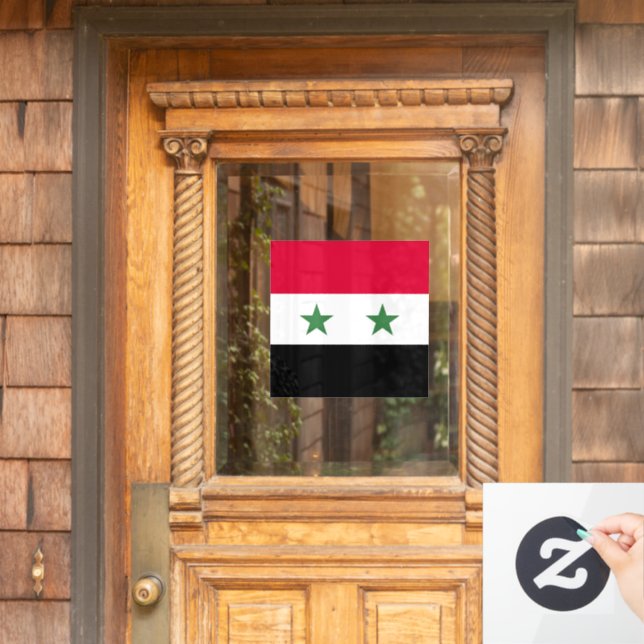 Syrien-Flagge Fensteraufkleber (Haustür)