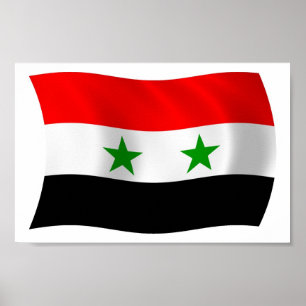 Syrien-Flagge Poster Druck