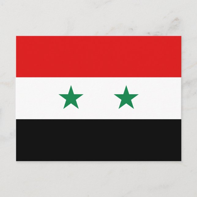 Syrien-Flagge Postkarte (Vorderseite)
