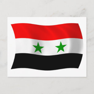 Syrien-Flagge Postkarte