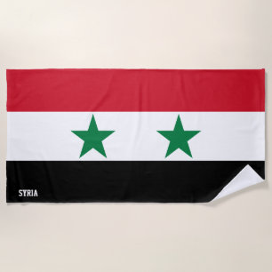 Syrien-Flagge Prächtig Patriotisch Strandtuch