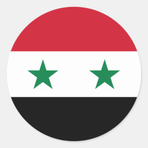 Syrien-Flagge Runder Aufkleber