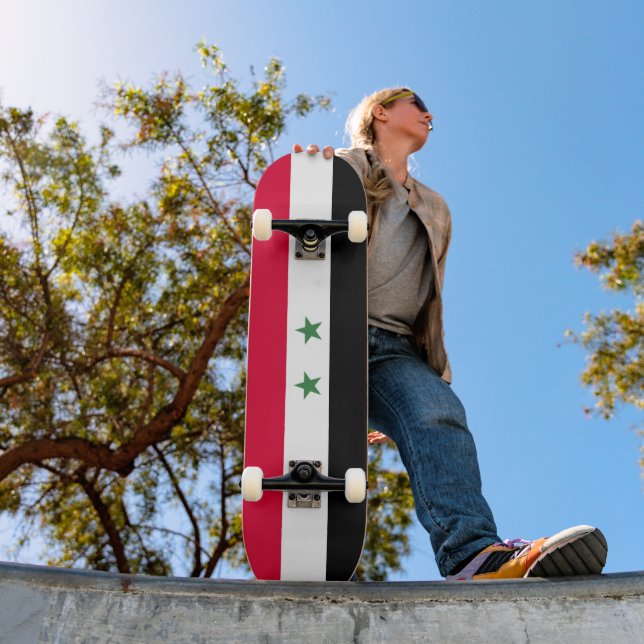 Syrien-Flagge Skateboard (Außenbereich 1)