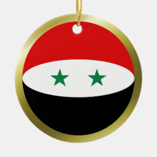 Syrien-Flaggen-Ornament Keramik Ornament