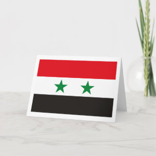 Syrien-Flaggengrüßkarte Karte