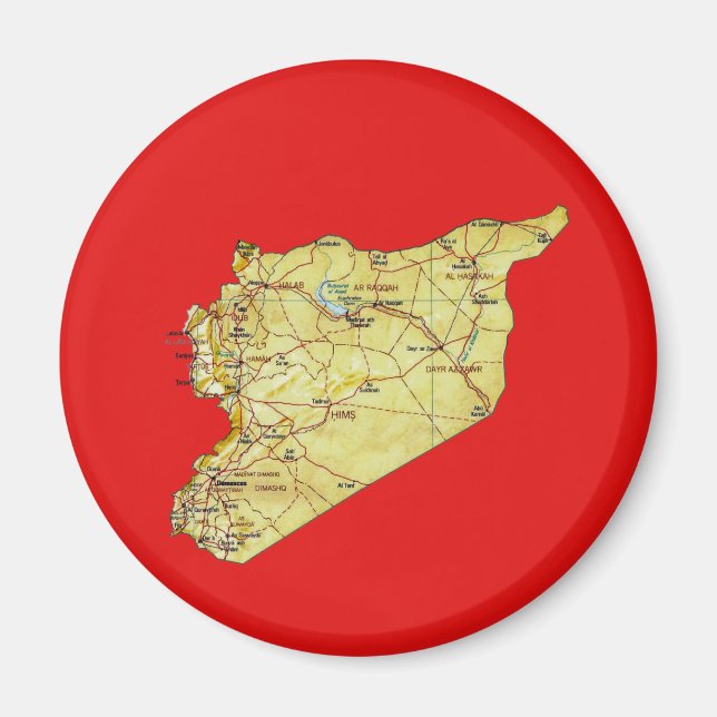 Syrien Map Magnet (Vorne)
