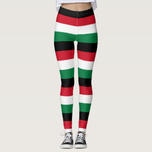 Syrien Nationalflagge Farben Horizontal gestreift Leggings